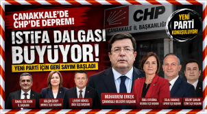 ÇANAKKALE’DE CHP’DE DEPREM!
